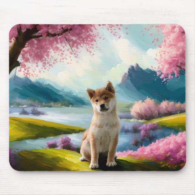 Tapis De Souris Chiot de Shiba Inu (Devant)