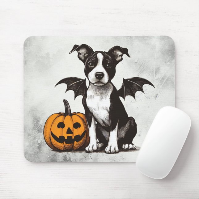 Tapis De Souris Chiot Halloween (Avec souris)