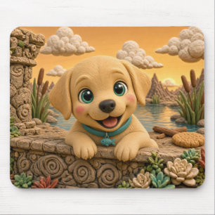 Tapis De Souris Chiot Labrador Retriever Mignon, Bébé Chien