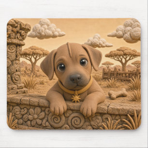 Tapis De Souris Chiot Rhodesian Ridgeback mignon, bébé chien