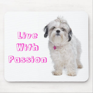 Tapis de souris chiot Shih Tzu Vivez avec passion
