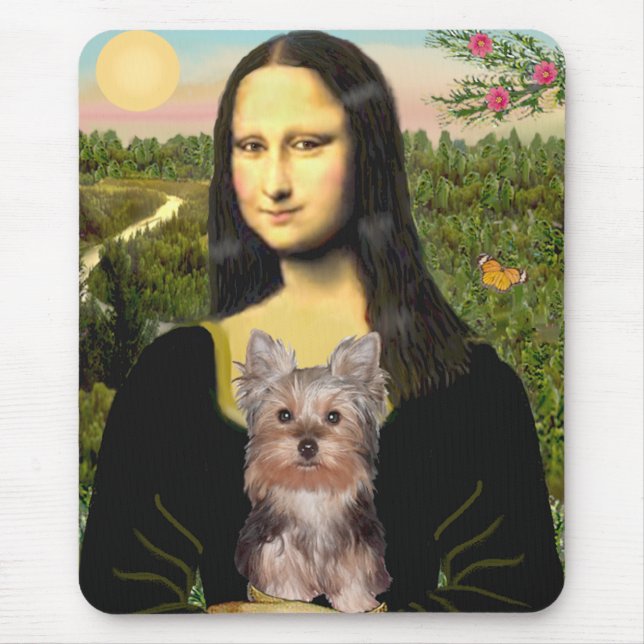 Tapis De Souris Chiot Yorkshire Terrier - Mona Lisa (Devant)