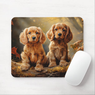 Tapis De Souris Chiots espagnols américains Cocker