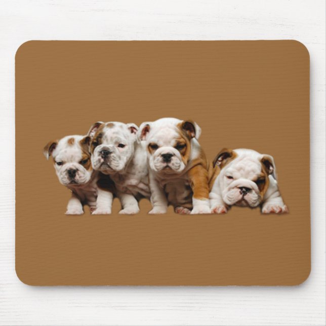 Tapis De Souris Chiots Mousepad de bouledogue (Devant)