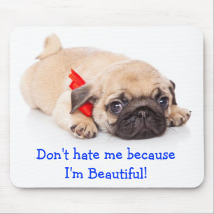 Tapis de souris chiots Pug règnent
