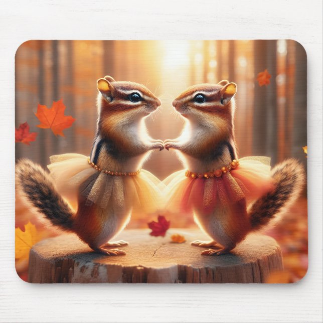 Tapis De Souris Chipmunks d'automne (Devant)