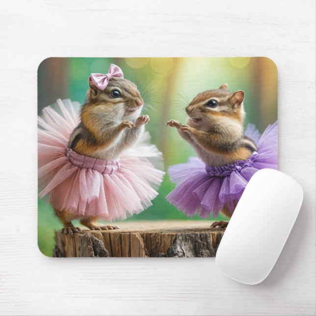 Tapis De Souris Chipmunks porteurs de tutus (Avec souris)