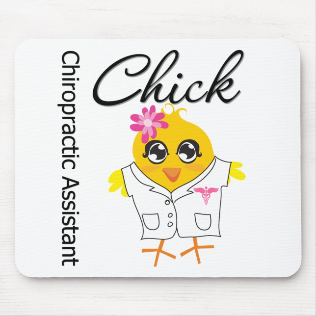 Tapis De Souris Chiropratique Assistant Chick (Devant)