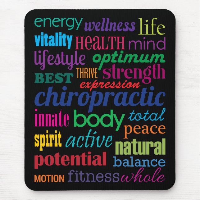 Tapis De Souris Chiropratique Word Collage Mousepad (Devant)