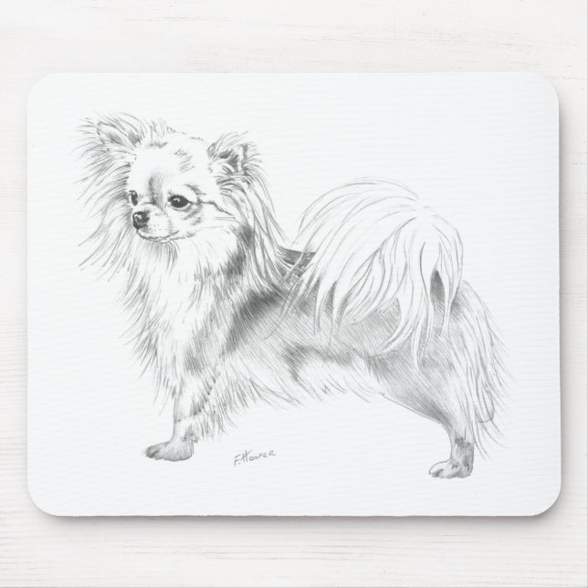 Tapis De Souris Chiwawa de Longcoat - se tenant (Devant)