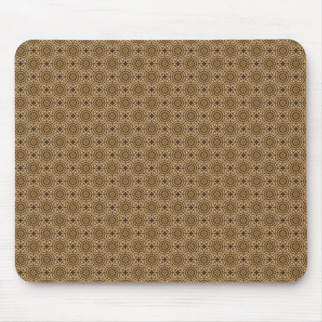 Tapis De Souris Chocolat Brown Cercles élégants Mousepad (Devant)