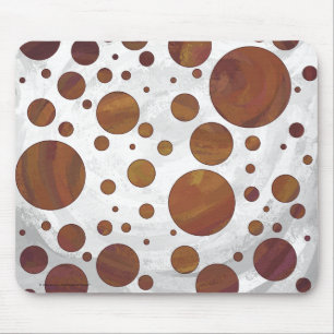 Tapis De Souris Chocolat Carmel Swirl Polka Dot