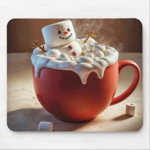 Tapis De Souris Chocolat chaud Snowman