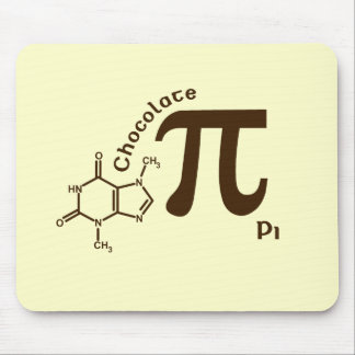 Tapis De Souris Chocolat drôle pi Mousepad de jour du chocolat pi