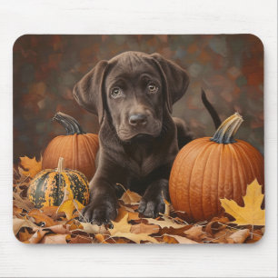 Tapis De Souris Chocolat Labrador Retriever Automne