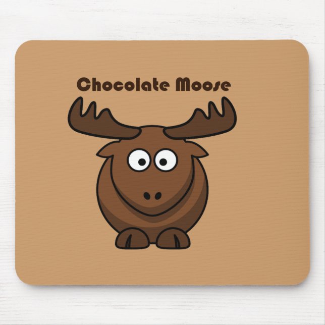 Tapis De Souris Chocolat mignon Moose drôle Plaisanterie jeu de de (Devant)