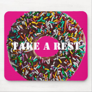 Tapis De Souris Chocolate donut with colorful sprinkles