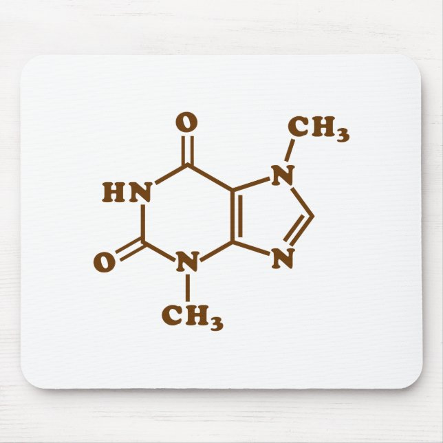 Tapis De Souris Chocolate Theobromine Molecular Chemical Formula (Devant)