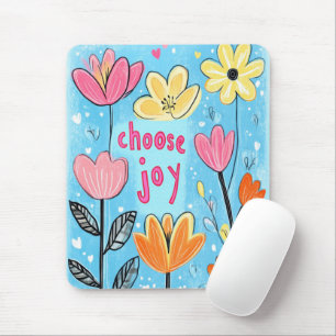 Tapis De Souris Choisissez Joy Colorful Flower Art