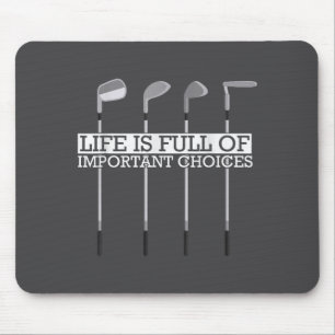 Tapis De Souris Choix de clubs complets pour une blague de golf im
