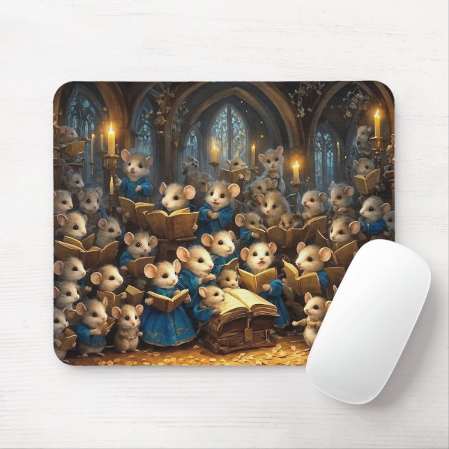 Tapis De Souris Chorale de souris de l'église (Avec souris)