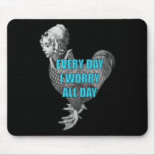 Tapis De Souris Chose de femme canard poulet buissons d'amour s'in
