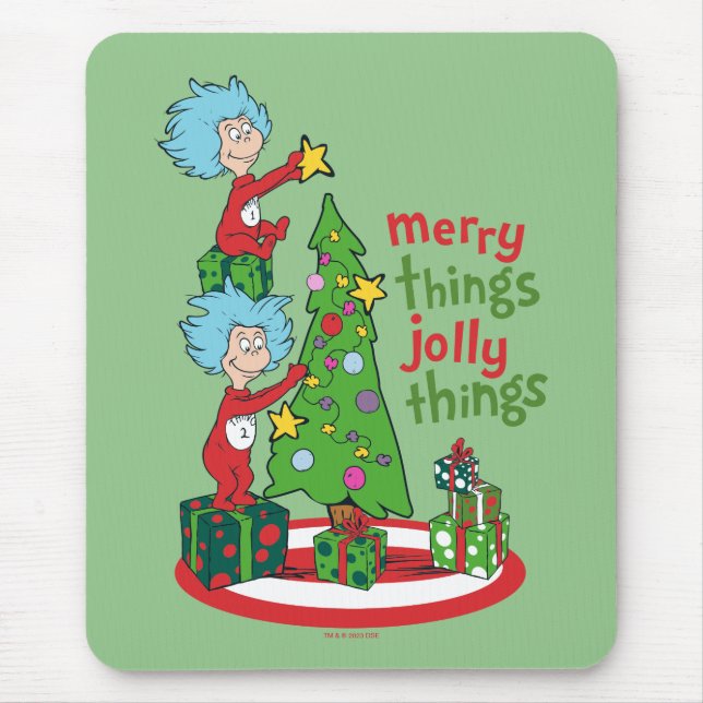 Tapis De Souris Chose Une Chose Deux Merry Things Jolly Things (Devant)