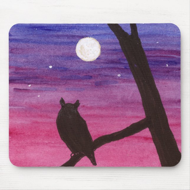 Tapis De Souris Chouette à grande corne (Devant)