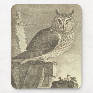 Tapis De Souris Chouette à long rendement de l'Halloween Vintage é