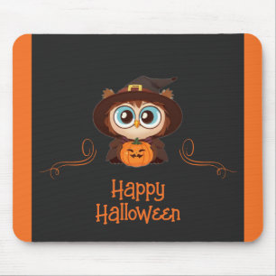 Tapis De Souris Chouette/Automne/Automne/Halloween/citrouille