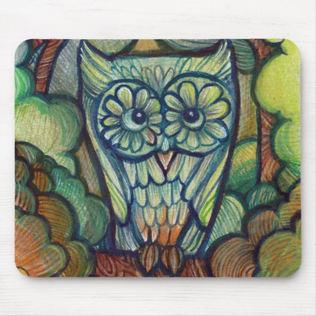 Tapis De Souris Chouette Bébé mignonne (Devant)