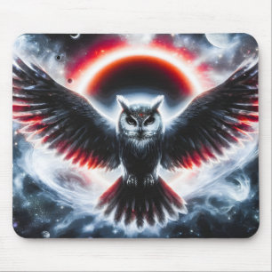 Tapis De Souris Chouette céleste cosmique mystique