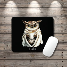 Chouette Cozy avec Tasse à Café Sous-main Souris