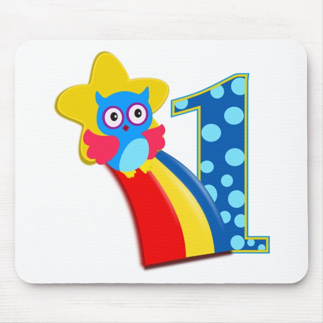 Tapis De Souris Chouette d'anniversaire (Devant)