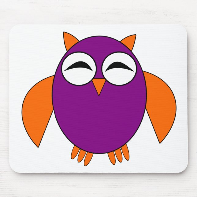 Tapis De Souris Chouette d'Halloween mignonne Mousepad (Devant)