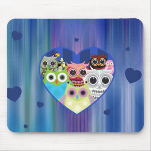 Tapis De Souris Chouettes d'amour