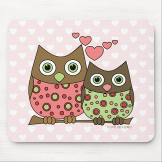 Tapis De Souris Chouettes d'amour
