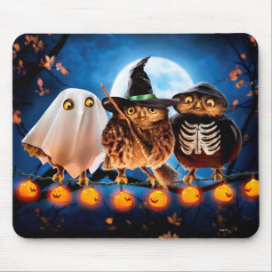Tapis De Souris Chouettes d'Halloween