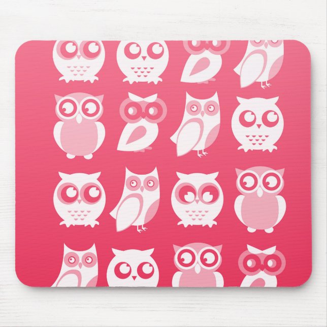 Tapis De Souris Chouettes Mousepad (Devant)