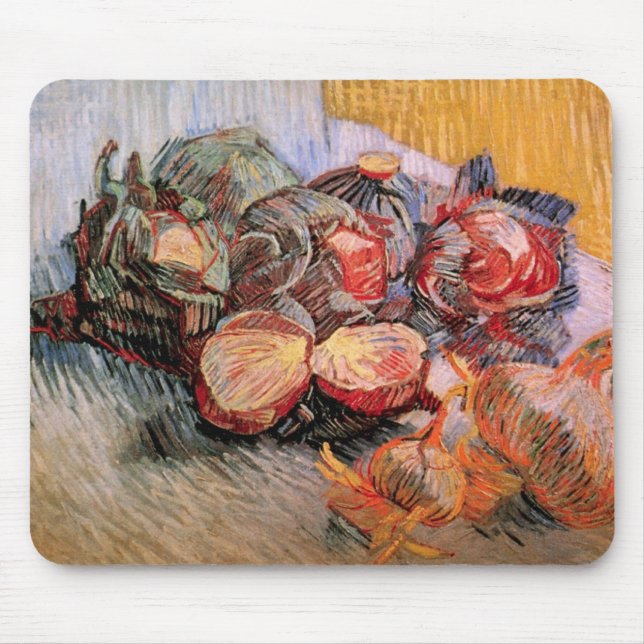 Tapis De Souris Choux rouges et oignons par Vincent van Gogh (Devant)