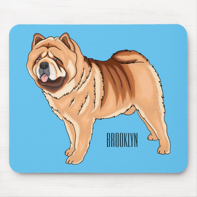 Tapis De Souris Chow Chow dog cartoon (Devant)