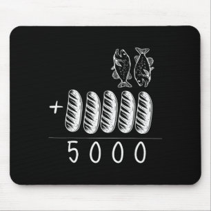 Tapis De Souris Chrétien 2 Poissons 5 pains 5000 Contre