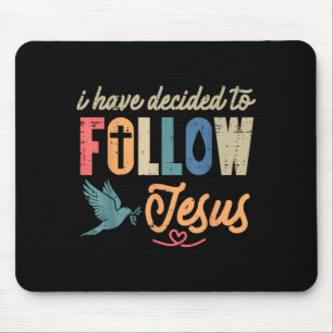 Tapis De Souris Chrétien J'ai décidé de suivre Jésus Dieu Hommes F