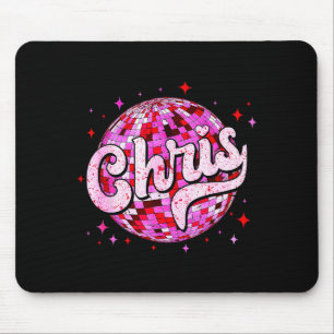 Tapis De Souris Chris groovy prénom D J'aime les t-shirts Chris Me