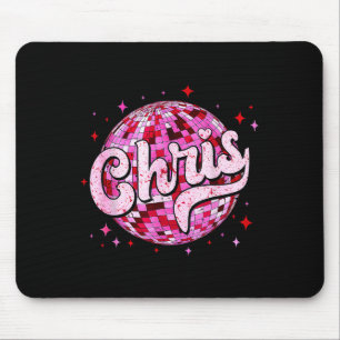 Tapis De Souris Chris groovy prénom D J'aime les t-shirts Chris mè