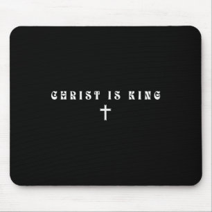 Tapis De Souris Christ est roi subtil chrétien minimal religieux