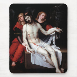 Tapis De Souris Christ mort soutenu par deux anges (Ribalta)