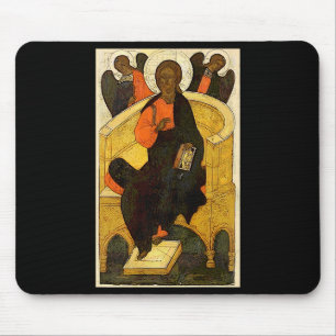 Tapis De Souris Christ Pantocrator Jésus Sauveur Enthroné Chrétien
