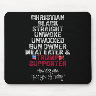 Tapis De Souris Christian Black Droght Trump Supporter Unwoke Un