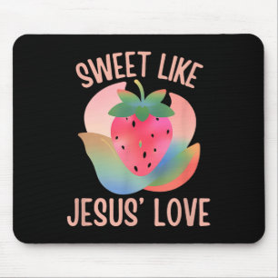 Tapis De Souris Christian Boho Fraise Sweet Like Jesus Love Fr